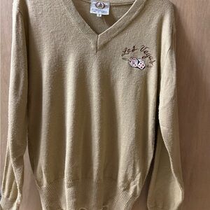 Sir Robert Originals Tan Las Vegas V-Neck Sweater vintage